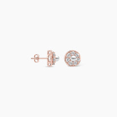 Traditional Seven Diamonds with Pearl Earstuds