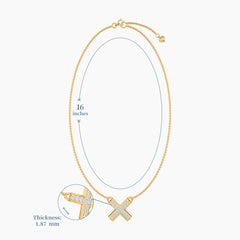 Vogue X Diamond Pendant Necklace