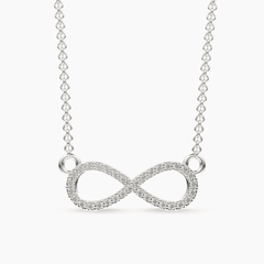 Infinity Diamond Pendant Necklaces