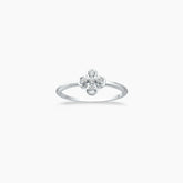 Tiny Blossom Dainty Diamond Ring
