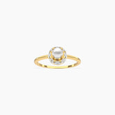 Halo of Grace Pearl Diamond Ring