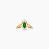 Bloom Diamond and Emerald Vanki ring
