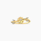 Delicate Daisy Diamond Yellow Gold Ring