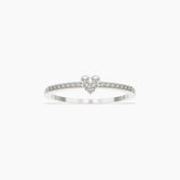 Little Heart Diamond White Gold Ring