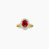 Red Ruby Diamond Ring