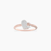Locked Heart Diamond Ring