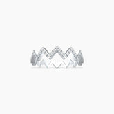 White Gold Symbol of Creativity Diamond Ring