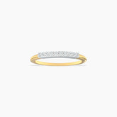 Cross Row Pave Band Diamond Ring