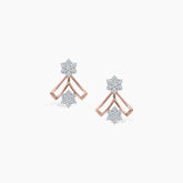 Arisse Duo Drop Diamond Ear Studs