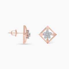 Arvella Frame Diamond Ear Studs