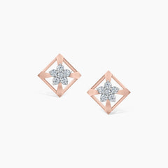 Arvella Frame Diamond Ear Studs