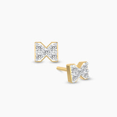 Crystal Bow Diamond Earring (Single)