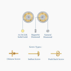Solara Diamond Ear Studs
