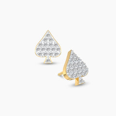 Diamond Spade Earring (Single)