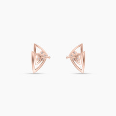 Dual Edge Diamond Ear Studs