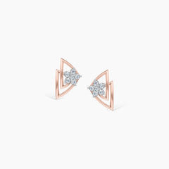 Dual Edge Diamond Ear Studs