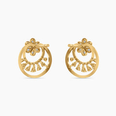 Florique Loop Diamond Stud Earrings