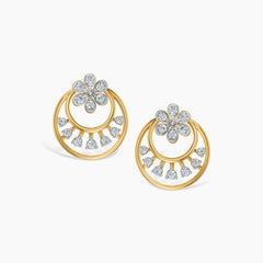 Florique Loop Diamond Stud Earrings