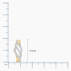 Flowline Diamond Half Hoop Earrings