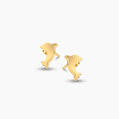 Golden Dolphin Gold Earring (Single)