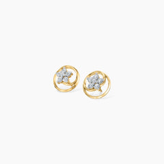 Solvra Ringlet Diamond Ear Studs