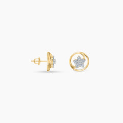 Solvra Ringlet Diamond Ear Studs