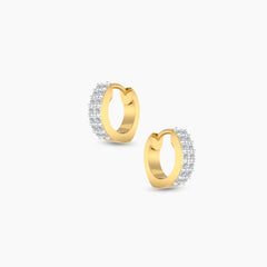 Curved Diamond Mini Hoop Earring (Single)