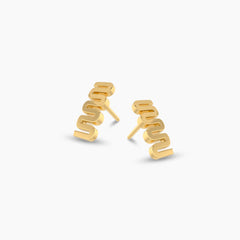 Zigzag Gleam Gold Earring (Single)