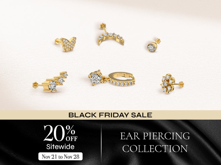 Black Friday 20% off on premium ear piercing studs at Vairam – your trusted online jewelry brand.