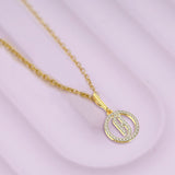 Solid Gold Name Necklace with Diamond