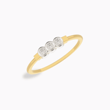 Dainty Three Stone Diamond Ring