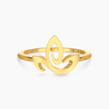 Mighty Flower Yellow Gold Ring