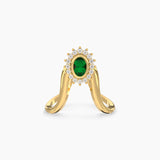 Emerald And Diamond Vanki Ring