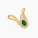 Emerald And Diamond Vanki Ring