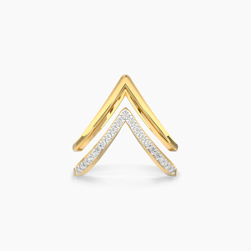 Double Row Diamond Vanki Ring