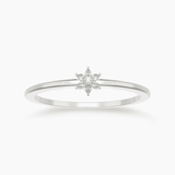 Petite Flower Diamond White Gold Ring