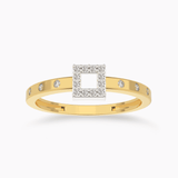 Petite Square Diamond Ring For Women