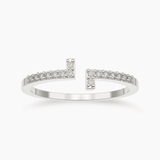 T White Gold Diamond Ring