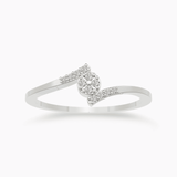 Hearty Hug White Gold Diamond Ring