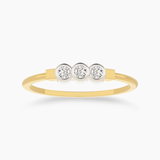 Dainty Three Stone Diamond Ring