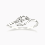 Magic Leaf White Gold Diamond Ring