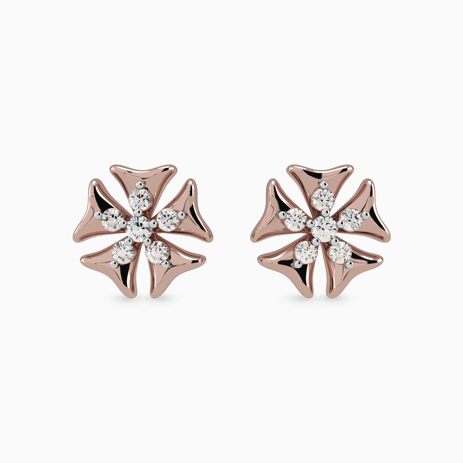 Sparkling Oleander Diamond Earstud