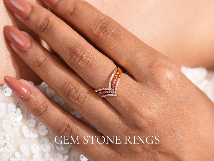 【OTHER worldly】韓国人気 シルバー リボン ジムサック R4516 Gem Stone Rings – Vairam