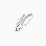 Inverted Waves Diamond Ring