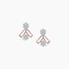 Arisse Duo Drop Diamond Ear Studs