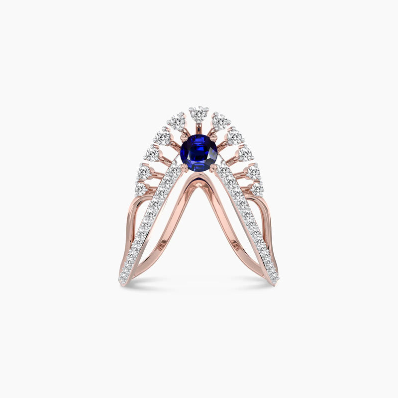 Cosmic Bloom Sapphire Vanki Ring