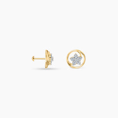 Solvra Ringlet Diamond Ear Studs